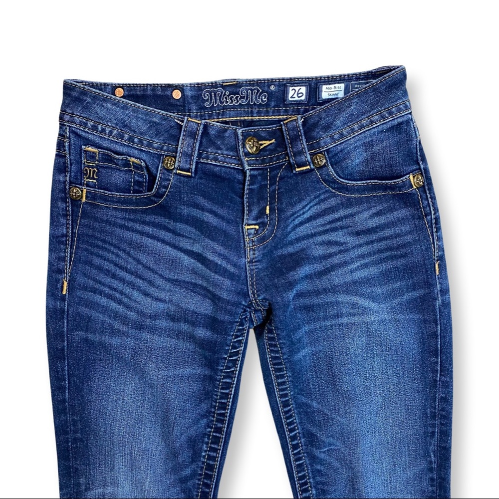 Miss Me Mid Rise Skinny Jeans Sz 26